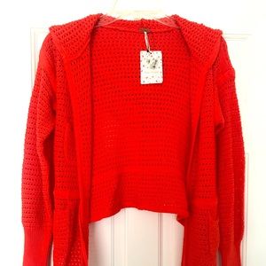 Brand NEW Free People wrap with hood jacket